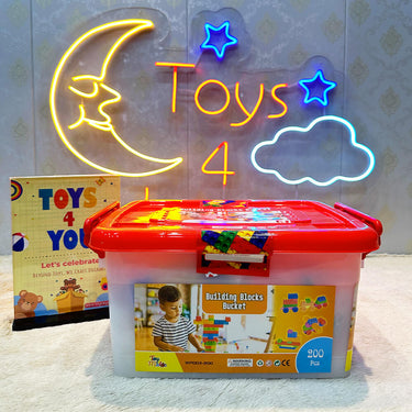 WONDER-PLAY BLOCKS BUCKET - 200 PC